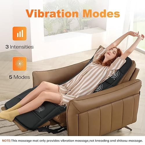 CILI Full Body Massage Mat with Heat, Vibration Back Massage Pad, Full Body Massager for Bed Chair Sofa, Massage Mattress Pad thumbnail 4