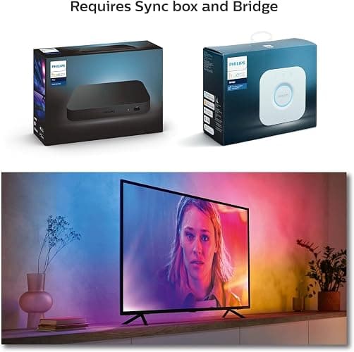 Philips Hue Gradient Lightstrip for 55 Inch TVs, Sync with Media and Gaming, LED Entertainment Smart Lighting with Voice Control, Gaming Light Compatible with Alexa, Google Assistant thumbnail 7