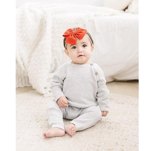 Prohouse 30 Pcs Hair Bows for Baby Girls, 4.5 In Baby Nylon Headbands | Soft Stretch Nylon Headbands, Gentle Fit for Newborns, Infants & Toddlers, Handmade Hair Accessories (Multicolors) thumbnail 6