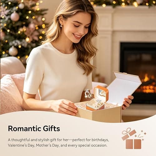 WUYUEGE Clip On Earbuds with Detachable Butterfly Earrings & LED Makeup Mirror Case, Wireless Earbuds Bluetooth 6.0, Air Conduction Headphones, Lightweight for Travel Work Daily Use,Great Gift Choice thumbnail 8