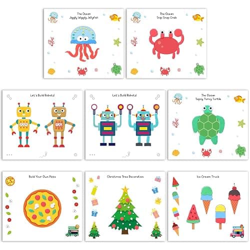 Hoolerry 8 Pieces Play Dough Activity Mats Play Mats for Clay or Dough Play Dough Clay Mats Accessories for Family thumbnail 7