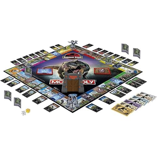 Monopoly : Edition Jurassic Park, Jeu de Plateau pour Enfants, dès 8 Ans, Multicolore, L thumbnail 3