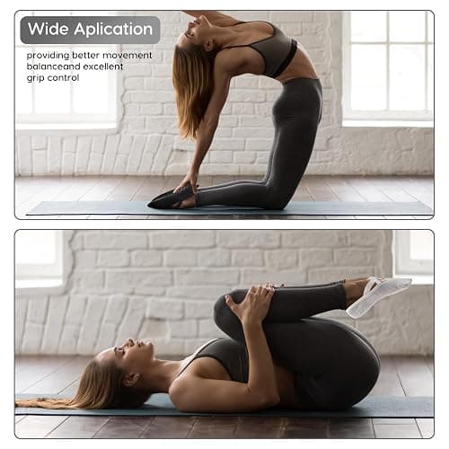 Yoga Socks for Women Non Slip, 4 Pairs Grip Pilates Socks Women,Reformer Pilates Socks for Pilates, Ballet, Barre, Yoga,Dance thumbnail 6