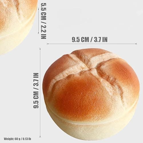 funnysquee Bread Super Soft Slow Rising Squishies Toy for Kids Birthday Gift,Cute Stress Relief Simulation Lovely Squishys Scented Squishi Squeeze Toys (Yellow) thumbnail 3