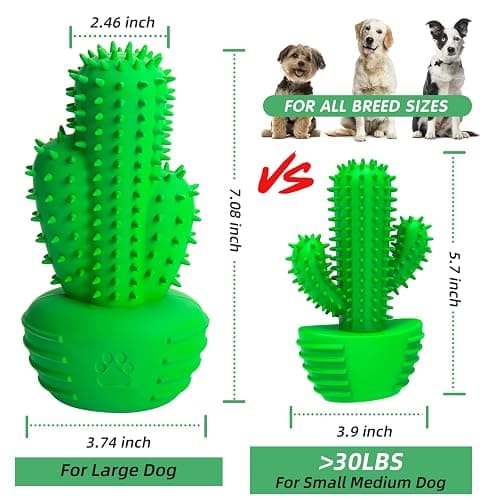 Pamlulu Dog Chew Toys Dog Toothbrush Stick Teeth Cleaning Brush Dental for Medium Large Dog, Puppy Christmas Easter Birthday Gifts, Outdoor Squeaky Toys for Aggressive Chewers Interactive Tough Toys thumbnail 2