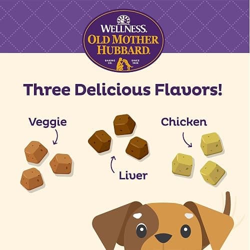 Old Mother Hubbard Wellness Training Bitz Assorted Mix Dog Biscuits, Natural, Training Treats, Three Flavors, Small Size, (8 Ounce Bag) thumbnail 3