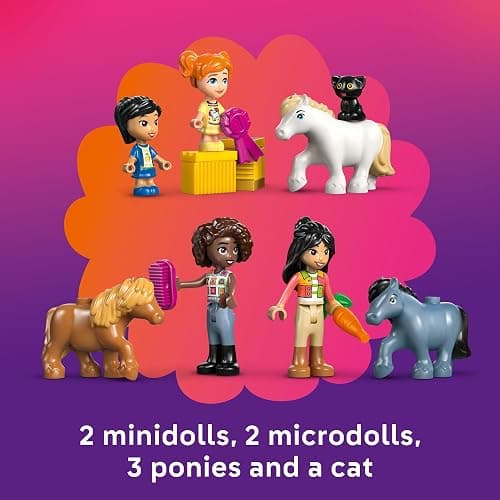 LEGO Friends Pony Ranch & Stable Pretend Play Building Toy - Playset with 3 Horse Toys for Creative Storytelling - Birthday Gift Idea for Girls & Boys, Ages 7+ Who Love Horse Stuff - 42654 thumbnail 5