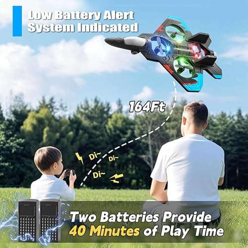 4DRC V32 Foam Remote Control Airplanes RC Planes for Kids Adults 8-16, RC Airplane Fighter Jet with Light, 360° Flip Fighter Jet Toys, Stunt Roll, Airplane Toy Gifts for Kids Boys thumbnail 4