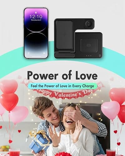 Wireless Charger iPhone Charging Station: 3 in 1 Charger Stand Multiple Devices for Apple - iPhone 17 16e 16 15 14 Pro Max 13 12 11 - Watch 11 10 9 8 7 6 5 4 3 2 SE and Ultra Series - Airpods 4 3 Pro thumbnail 9