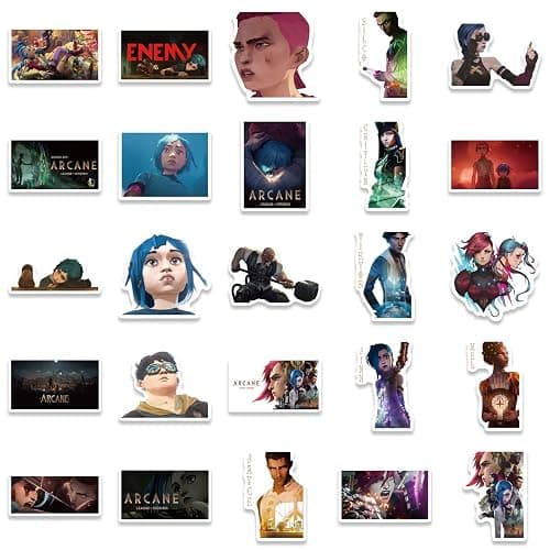 50Pcs Cartoon Arcane：League of Legends Stickers for Water Bottle Cup Laptop Guitar Car Motorcycle Bike Skateboard Luggage Box Vinyl Waterproof Graffiti Patches JHSL thumbnail 4