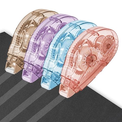 Glue Tape for Scrapbooking, Scrapbook Tape 4 Pcs, Double Sided Tape Roller for Crafts, 26 Ft x 0.31 In Tape Runner, Junk Journal Supplies, Scrapbook Supplies & Craft, Photo, Tape for Gift Wrapping. thumbnail 8
