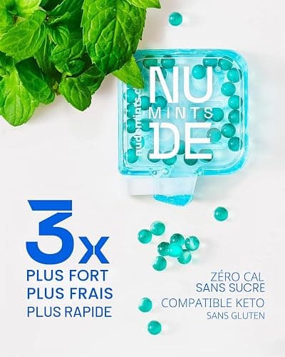 NUDE Menthes | Capsules liquides double action | Menthe arrosage bouche – Dure 3 fois plus longtemps – 3 fois plus fort – Traitement extrême de la mauvaise haleine pour adultes – Sans sucre, 0 thumbnail 3