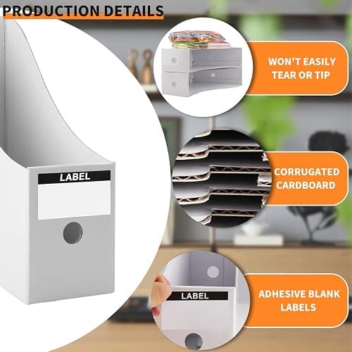 Foydream Zeitschriftenhalter Kraftpapier, 10 Stück A4 Zeitschriftensammle Aktenhalter Schreibtisch Stehsammler Pappe Schreibtisch Organizer für Datei Ordner Schreibwaren Bürobedarf thumbnail 5