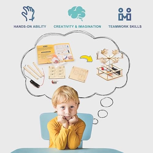 5 Individual STEM Science Kits for Kids, Wood Arts and Craft Kits 8-12 | STEM Toys for Boys Girls Age 8-13 8 10 12 14 Birthday Gift Idea, 3D Puzzles Building Engineering Model Set thumbnail 5