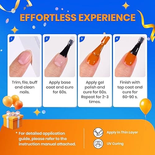 beetles Gel Polish Set Fall Gel Nail Polish Kit 36 Pcs 32 Colors with Base Top Coat Burgundy Red Blue Purple Hot Pink Green Black White Uv LED Lamp Nails Gifts for Women Fingertip Palette thumbnail 8