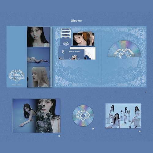 NMIXX - 1st Full Album Blue Valentine WHITE Ver. Outbox + Booklet R + Poster + Magnetic Bookmark + Epoxy Sticker + Gift thumbnail 3