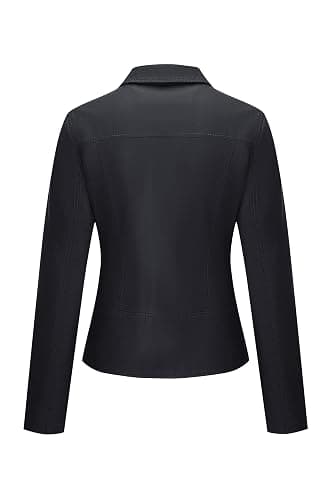 BELLIVERA Veste en faux cuir pour femmes - Manteau Moto Bike thumbnail 8