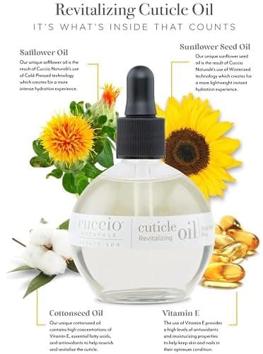 Cuccio Naturale Revitalizing Cuticle Oil - Hydrating Oil For Repaired Cuticles Overnight - Remedy For Damaged Skin And Thin Nails - Paraben/Cruelty-Free Formula - Fragrance-Free - 2.5 Oz thumbnail 2