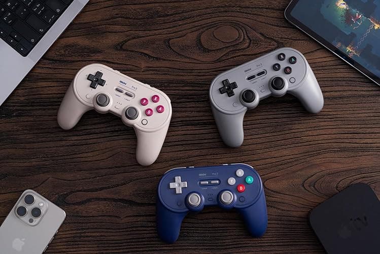8Bitdo Pro 3 Bluetooth Controller with Swappable ABXY Buttons, TMR Joysticks, Hall Effect Triggers, Pro Back Buttons, Charging Dock, for Switch/Switch 2, Windows, Apple, SteamOS, Android - Purple thumbnail 9