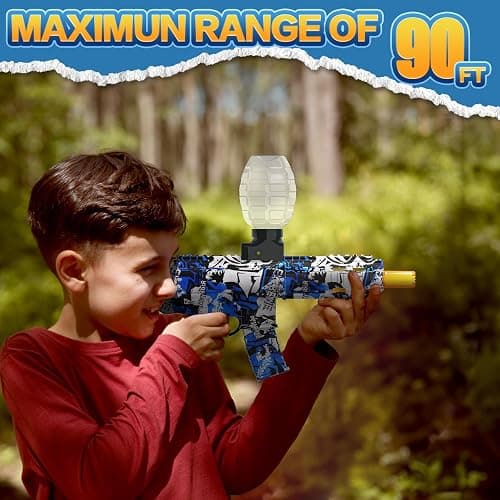 2 Set Electric Splatter Blaster Toy, Outdoor Team Games, Christmas, Halloween, Birthday, New Year Gift for Ages 14+ (Red+Blue) thumbnail 2