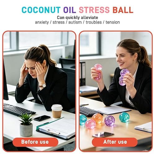 Coconut Oil Squishy, Coconut Oil Slow Rising Squeeze Stress Ball Clear Jelly Bubblegum Texture Coconut Oil Squishy Toy (Pink-A) thumbnail 6
