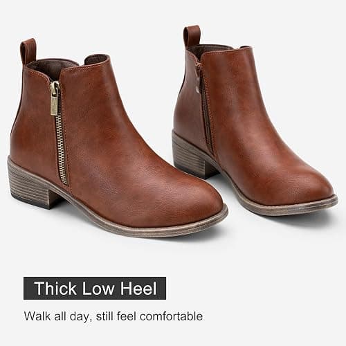 Jeossy Women's 905 Ankle Boots, Classic Low Heeled Short Booties, Casual Comfortable Boots with Wide Widths Available thumbnail 5