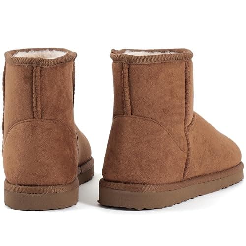 Zizor Women's Cozy Short Bootie Slippers, Winter Warm Hard Bottom House Shoes with Fuzzy Lining thumbnail 5