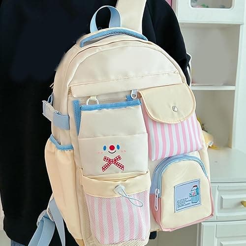 Msioytog Aesthetic Backpack for Girl Lovely Backpack Japanese Styles Casual Daypacks Travel Rucksack Student School Bag Student School Bag thumbnail 6