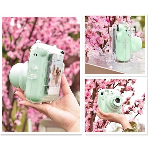 Rieibi Clear Case Compatible with Fuji Instax Mini 12, Hard Carrying Case Bag for Fujifilm Instax Mini 12 Instant Camera, PC Cover with Photo Storage Pocket & Clear Strap thumbnail 5