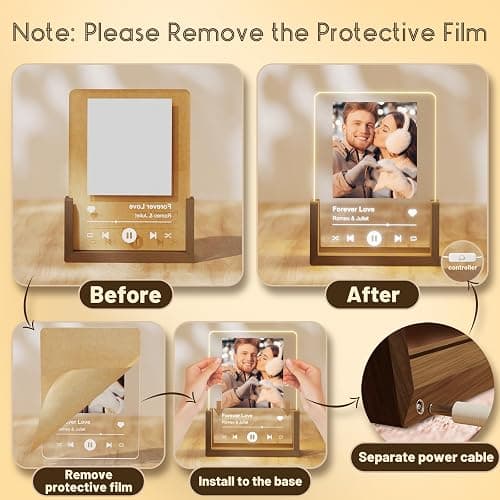 LUCKOR Spotify Decorative Plaque Personalized Gifts, Custom Gifts for Him Her, Customized Picture Frame for Boyfriend Girlfriend Couple Wife Women on Anniversary Birthday thumbnail 5