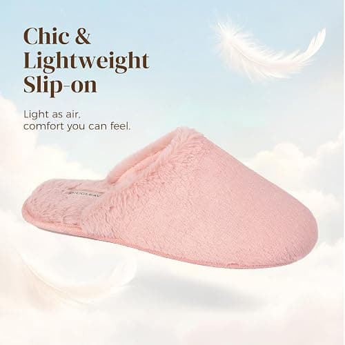 Snug Leaves Women's Fuzzy Scuff Slippers Soft Comfy Memory Foam Non-slip Indoor House Shoes thumbnail 4