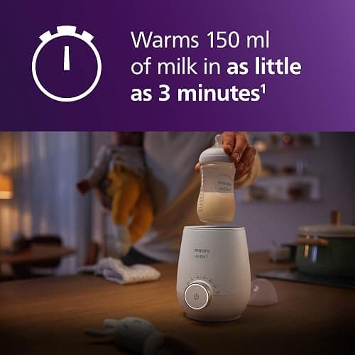 Philips Avent Fast Bottle Warmer with Smart Temperature Control: Warms Evenly, No Hotspots – SCF358/00 thumbnail 2