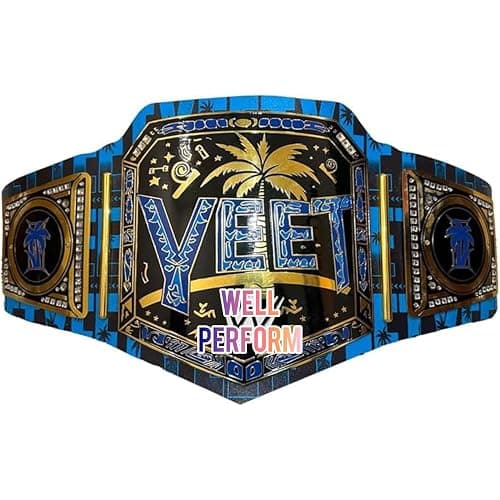 Yeet Heavyweight Wrestling Championship Title Belt Replica - Adult Size - 2mm - 52 Inches Length - Image 1