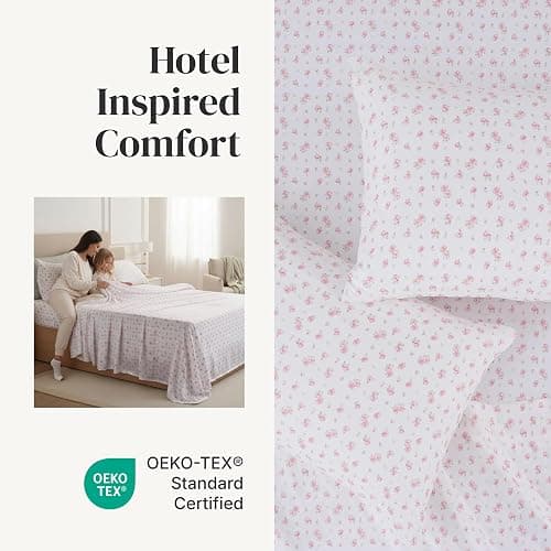 Modern Threads Silky Soft Microfiber and Wrinkle Free Sheets - Luxurious Microfiber Bed Sheets Includes Flat Sheet, Fitted Sheet with Deep Pockets, & Pillowcases Ivory, Twin thumbnail 4