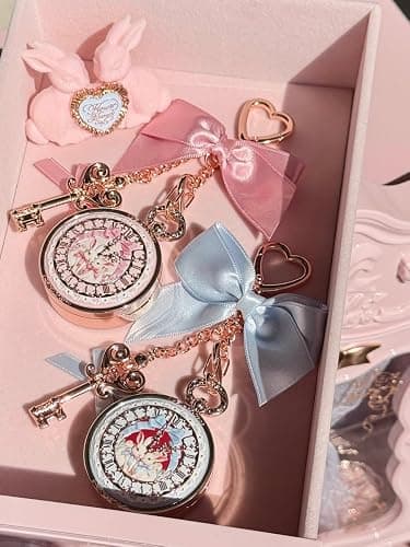 Flower Knows Bunny Garden Lip Balm & Bag Charm, Pink Keychain with Mirror | Long-Lasting Hydrating Lip Care with Nourishing Oils, Softening Formula, Gift-Ready Beauty Accessory (02 Creamy White) thumbnail 7