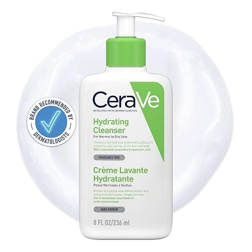 CeraVe Hydrating Cleanser for Normal to Dry Skin 236 ml with Hyaluronic Acid and 3 Essential Ceramides - Image 1