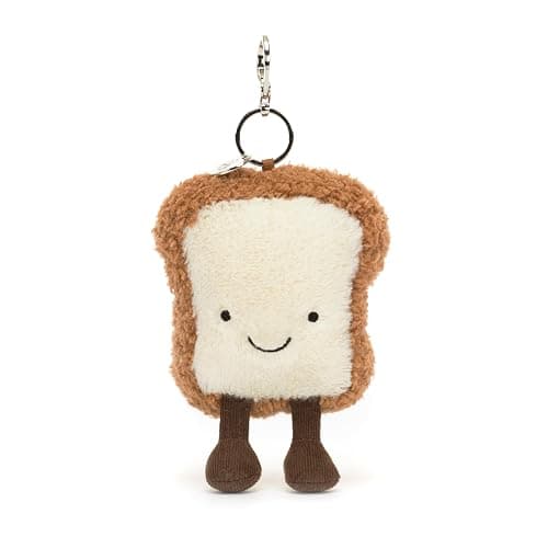 Jellycat Amuseables Toast Bag Charm, 5 inches - Food and Drink Plush Keychain - Great Gift Idea thumbnail 5