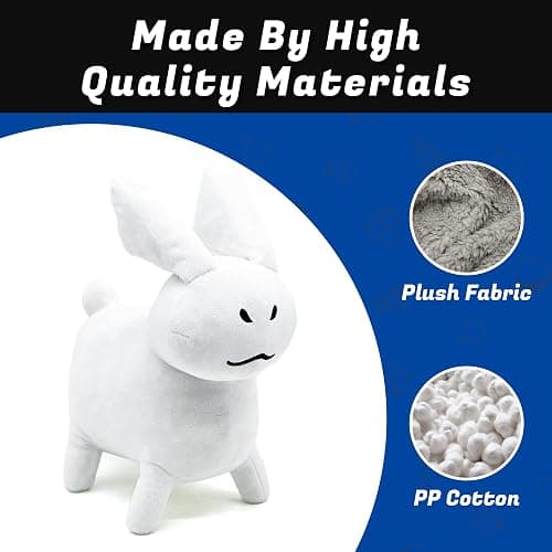 Adenzai White Gubby Rabbit Plush Toy – Soft Forsaken Gubby Plush Stuffed Animal, Cute Game Character Collectible Plushie Gift for Kids and Gamers (Rabbit White Gubby) thumbnail 5
