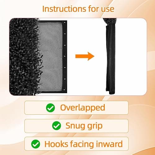 CRUIFU Lock Curly Hair Stretcher and Length Maintainer - Prevent Shrinkage with No-Heat Styling Net for An Elongated Look,Includes: 5 Elastic Hair Ties，(13IN*4PCS) thumbnail 4