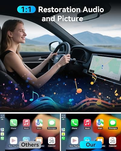Burnt Sugar Wireless Carplay Adapter for iPhone 2026 Upgraded, Ultra-Mini USB for Apple Car Play Convert Wired to Wireless, Stable Low-Lag GPS Plug & Play for iOS 10+ & Cars from 2016+ (Bright Gray) thumbnail 8