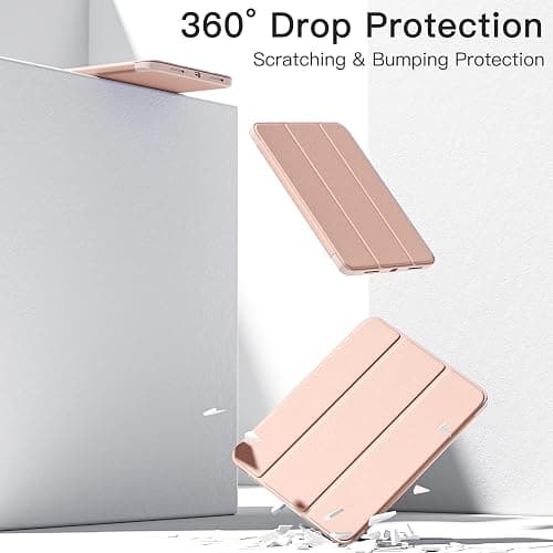 Dirrelo for iPad (A16) 11th Generation Case 11 Inch 2025 New, for iPad 10th Generation Case 10.9 Inch 2022 with Pencil Holder, Soft TPU Protective Trifold Stand Cover, Auto Sleep/Wake, Rose Pink thumbnail 2