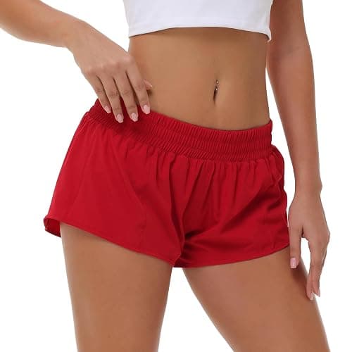 Aurefin Lightweight Athletic Shorts for Women, Quick Dry Running Shorts with Zip Pocket and Liner Womens Gym Workout Shorts thumbnail 4
