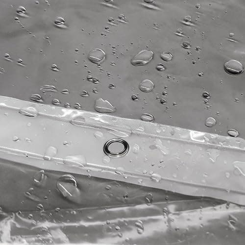 Barossa Design Shower Curtain Liner - Clear Black Premium PEVA Shower Liner with 3 Magnets and Metal Grommets, Waterproof Lightweight Standard Size Curtains for Bathroom - Translucent Black thumbnail 6