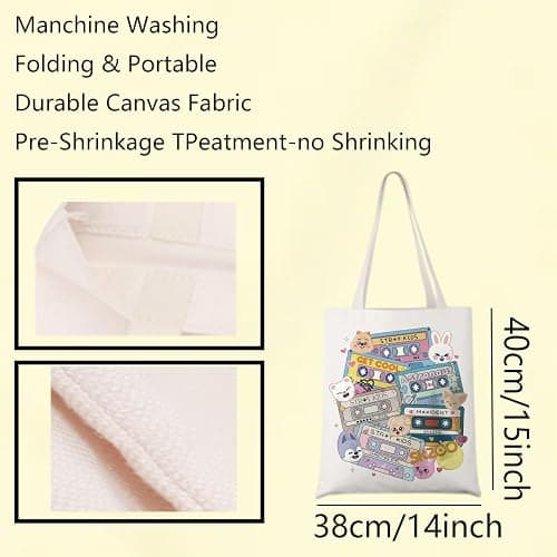 UJIMS Stay Fandom Gifts Korea-Pop Boy Group Tote Bag Korea-Pop Music Lover Merch thumbnail 7
