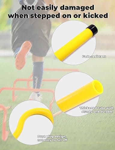 GHB Agility Hurdles 8" Speed Agility Training Hurdles, Detachable Sturdy Hurdles Training Equipment Set with Carry Bag for Kids,Athletes,Soccer,Basketball thumbnail 5