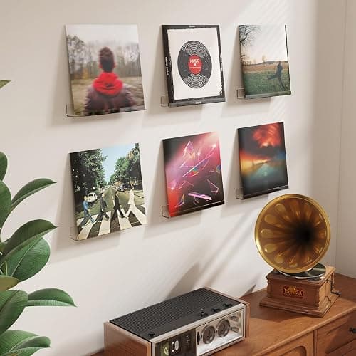Lifewit 1.5" x 12" Narrow Floating Shelves for Vinyl Record 6 Pack, Clear Wall Shelves for Nail Polish/Book/Picture/Makeup, Acrylic Display Shelf Organizer for Bedroom, Living Room, Bathroom Decor thumbnail 2
