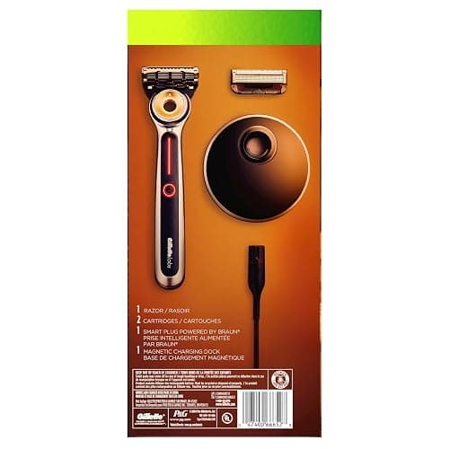 Gillette Heated Razor for Men, Starter Shave Kit by GilletteLabs, 1 Handle, 2 Razor Blade Refills, 1 Charging Dock thumbnail 11