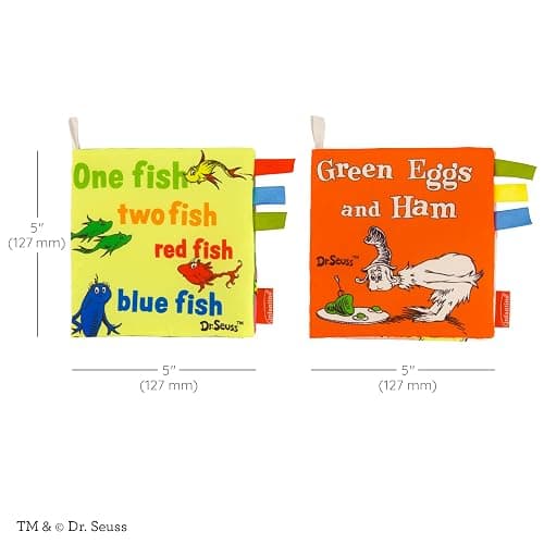 Infantino Soft Activity Books Dr. Seuss One Fish & Green Eggs, 2-Pack thumbnail 3
