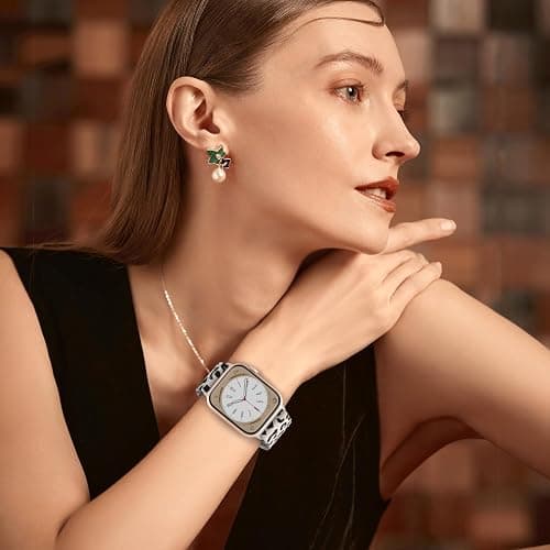 Delidigi Stretchy Bands Compatible for Apple Watch Band Women 40mm 38mm 41mm 42mm 44mm 45mm 46mm 49mm, Nylon Braided Straps for iWatch Series 11 10 9 8 7 6 SE 5 4 3 Ultra 3 2 1 thumbnail 7