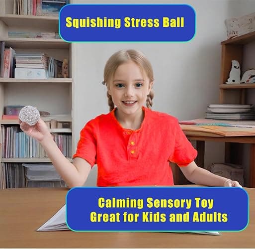 Crunchy Squishy, Fidget Toys, Squishing Stress Balls for Adults and Kids, Auditory and Tactile Dual Anxiety Relief Sensory Toy Stress Ball thumbnail 4